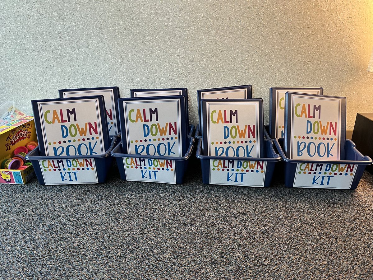LaurenBoyher's tweet photo. @MissDrake_SC and I are getting #CalmDownCorner kits ready for 2nd grade classes! Ss can set a timer, assess their feelings, make an activity choice to calm down and get ready to learn again- this is a great guided strategy to keep in the room  @Cambridge_AH #ToolsNotToys 😂 https://t.co/GWu7TLPWo9