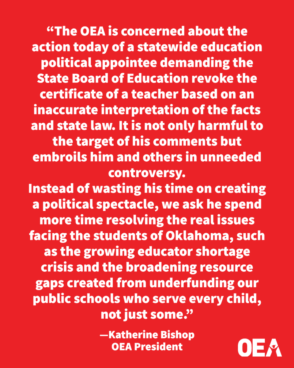 okea's tweet photo. In response to the Sec. of Ed's statement today... #oklaed https://t.co/GwVbB1BLlZ