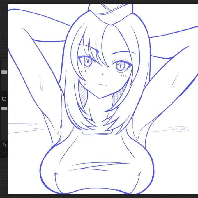 ラフ。

あれ、もうこれ線画で良くない・・・?! https://t.co/ESvVWyjQXf 