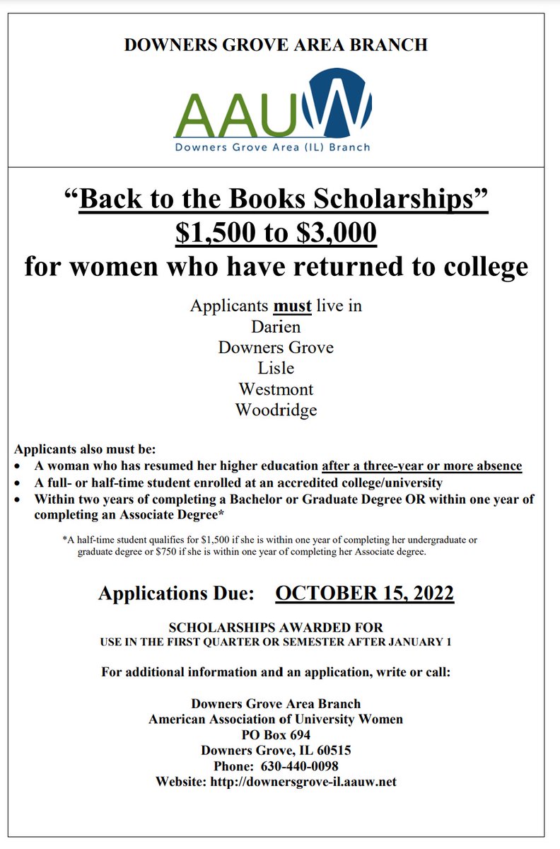dgaauw's tweet photo. Applications are OPEN for the Back-To-The-Books Scholarship! https://t.co/geZr6DoOlC