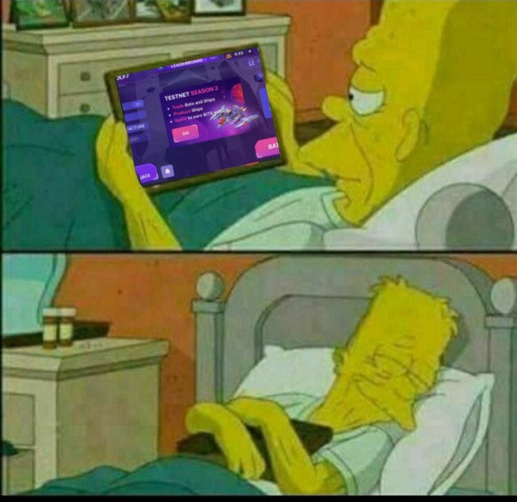 Aiiko_52's tweet photo. Literally Me After Ending Testnet season 2 in @cryptobots_game 😍😴#cryptobots #cryptobotsmeme https://t.co/G7Gn2mSqsQ