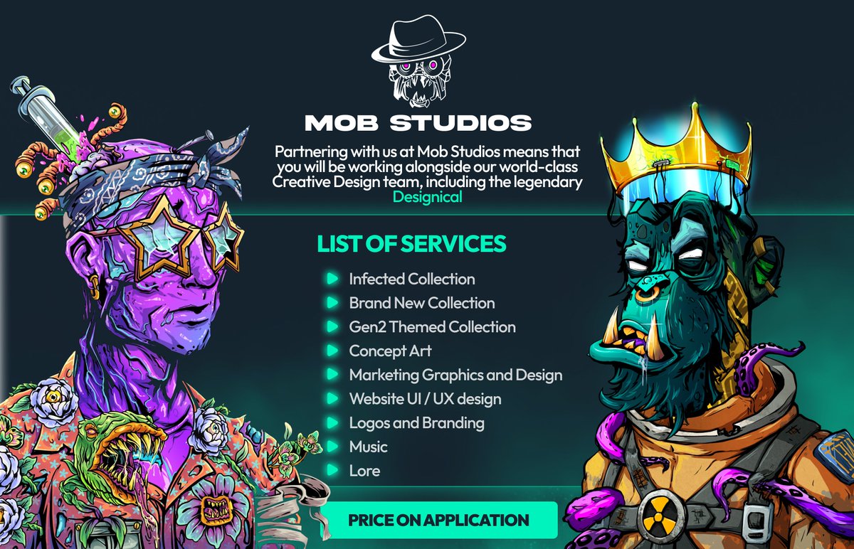 Looking for industry-leading artwork that actually stands out from the crowd?

With a fully customizable experience, Mob Studios provides premium creative Web3 solutions.

Book now. Limited slots available.