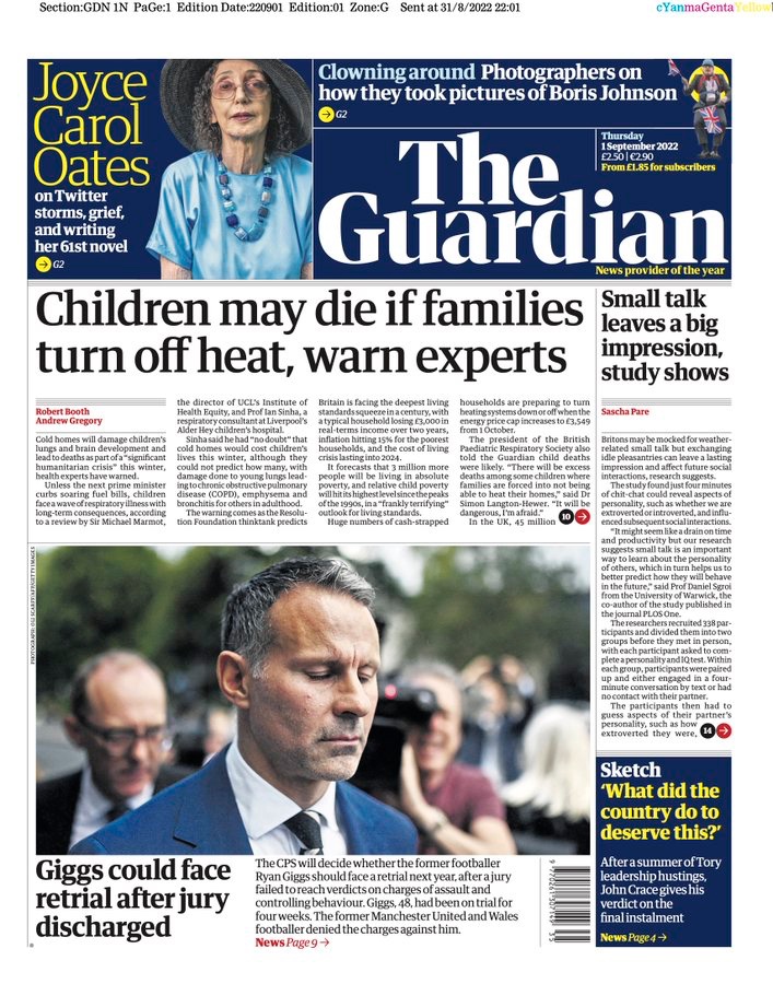 But shouldn't the headline say

"Children may die if families can't afford to heat their homes"?

Isn't this the reality?

No families will be choosing to turn of the heat.