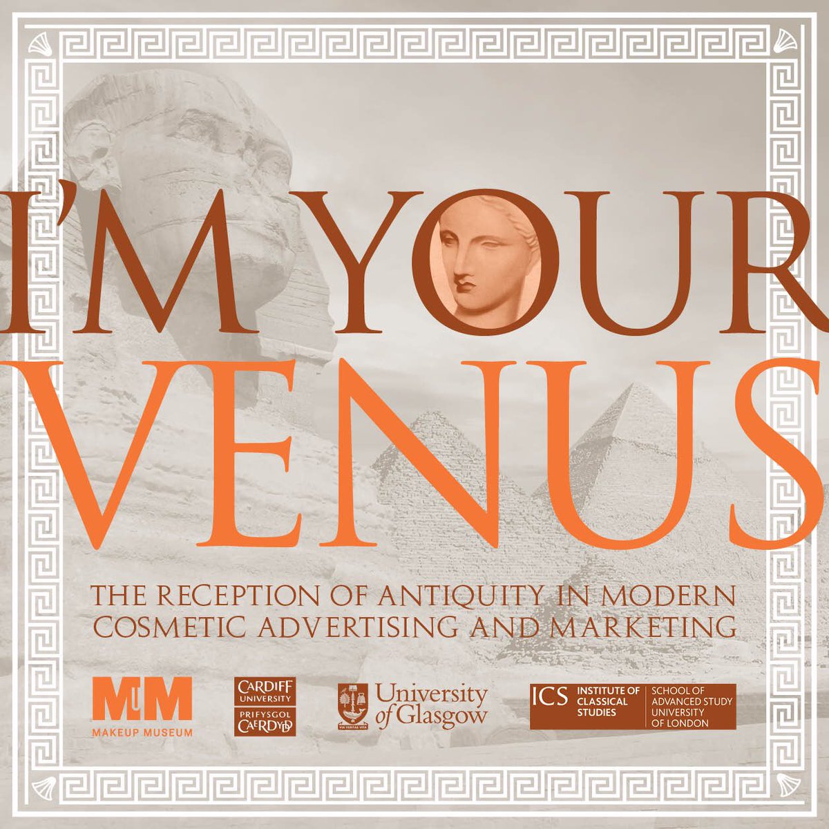 One week until the opening and virtual walk-through of the Makeup Museum’s next exhibition! It will accompany the conference “I’m Your Venus: the Reception of Antiquity in Modern Cosmetics Advertising and Marketing.” Register now! It’s free! bit.ly/3eb8K64