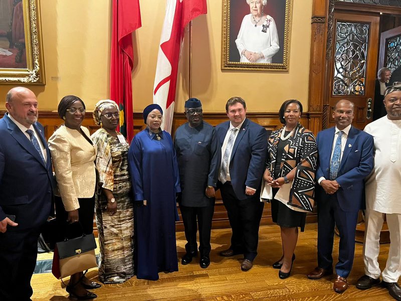 MichaelFordTO's tweet photo. Great to meet His Excellency, Adeyinka Asekun, Minister Ramatu Tijani Aliyu, and the Nigerian delegation at Queen’s Park.

We’re committed to strengthening relationships between our two jurisdictions &amp; I look forward to continue championing our Nigerian community here in Ontario. https://t.co/fhAkggL43J