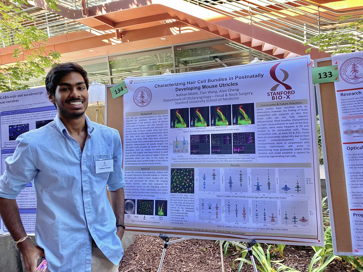 Cheng Lab (@chengearlab) on Twitter photo Congratulations to Nathan Mohit on a wonderful presentation on vestibular hair cell regeneration at the Stanford Bio-X symposium! <a href="/StanfordBioX/">Stanford Bio-X</a> Congratulations to Nathan Mohit on a wonderful presentation on vestibular hair cell regeneration at the Stanford Bio-X symposium! <a href="/StanfordBioX/">Stanford Bio-X</a>