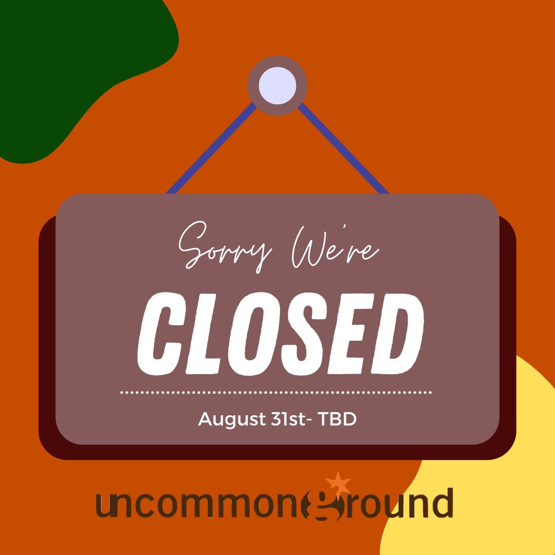 ATTENTION UNCOMMON FAMILY! Unfortunately due to maintenance issues, our Lakeview location will be closed this evening. Trivia will be cancelled as well. Keep an eye out on social media for any news on reopening! See you soon!