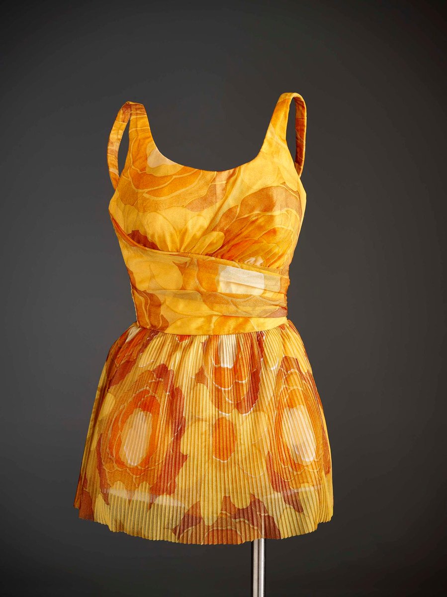 seamuseum_'s tweet photo. Today is the unofficial start of spring in Australia! What better way to welcome this favourite time of year than with the promise of swimming days to come. This golden hued masterpiece was designed and produced in Australia in the 1960s by Watersun. #spring #swimsuit #watersun https://t.co/pDeX2MM0qi