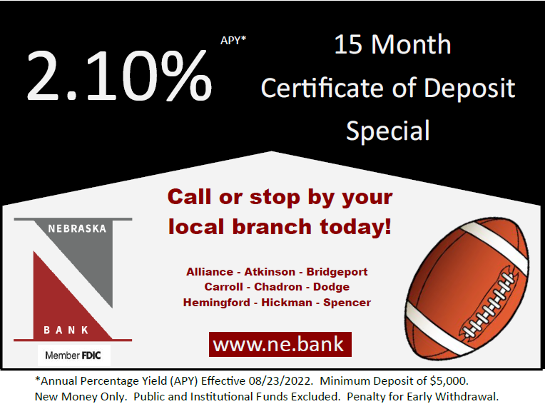NebraskaBank's tweet photo. Check out our CD Special here at Nebraska Bank! Visit with a customer service representative today. #NEBank #CDSpecial https://t.co/yJDGDwHani