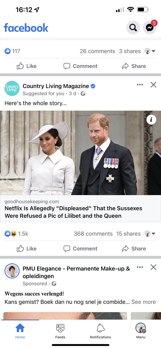 LoversInEngland's tweet photo. Not #Facebook suggesting me all the Meghan smear campaign articles from magazines I once deemed profesional 
🥴 I scrolled down for 10 min and article after article appeared…
Wanna see what followed? #meghanmarkle #PrinceHarry #MeghanMarkleIsLoved https://t.co/bhBDTaG61p
