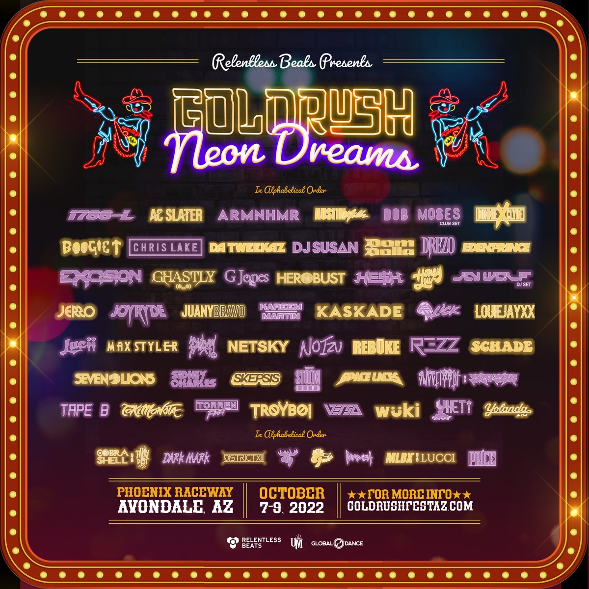 GoldrushFestAZ's tweet photo. 🎊GIVEAWAY! Some more friends have joined the roster to party with us in the desert this fall, &amp; make dreams come true🤠 

🚨Follow these steps for a chance to win a GA ticket:
1. RT
2. Tag your crew + say 'PRICES INCREASE THIS MONDAY' 
3. Must be following @GoldrushFestAZ https://t.co/4BocsxYYl6