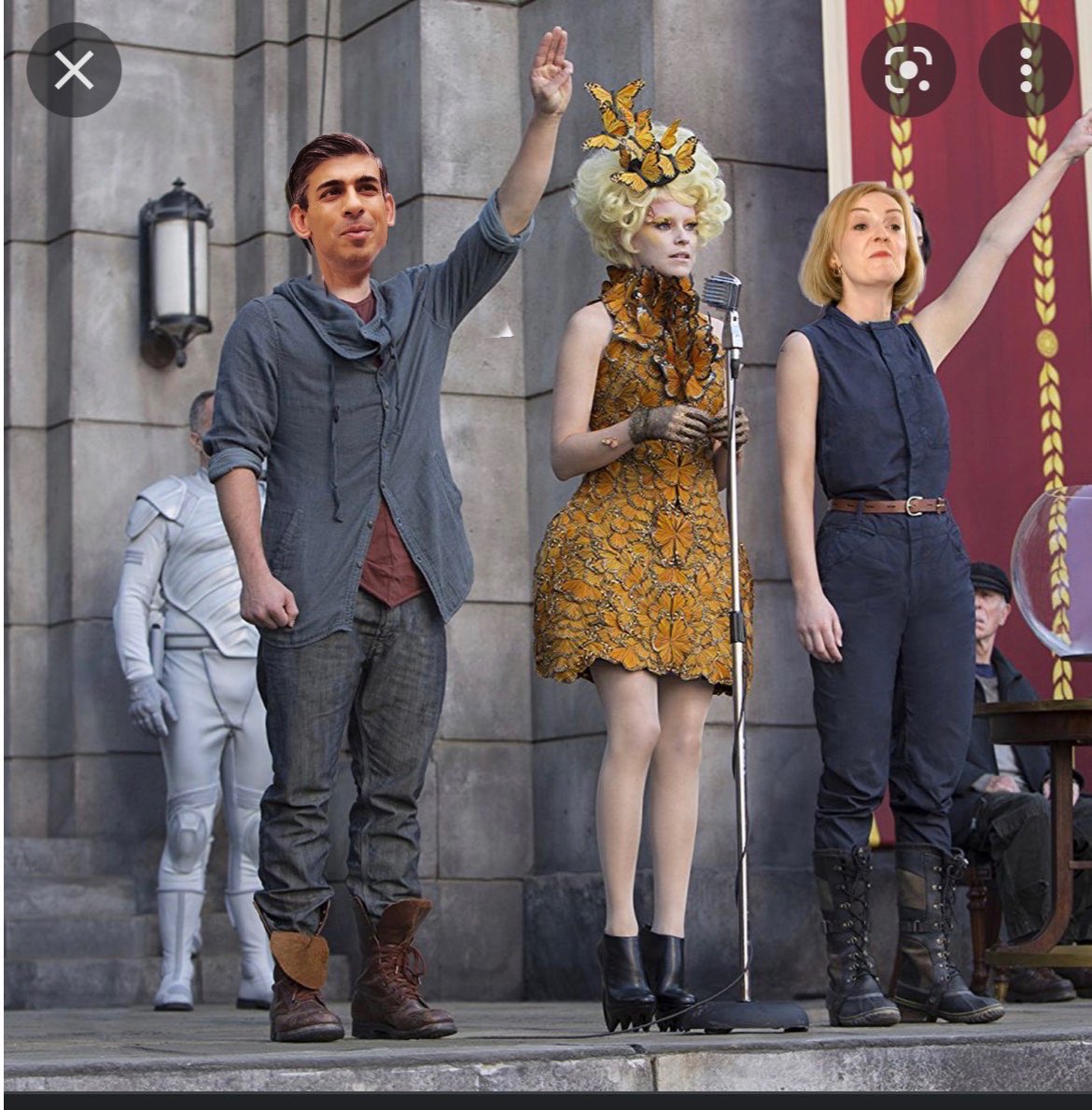 Kazwah's tweet photo. Conservative hunger games live from Wembley, how much electric was used for that then. The female candidate from district 12 is surely a comedy character from early carry on days.  @sueperkins #ConservativeLeadershipContest https://t.co/khVTo6rI9h