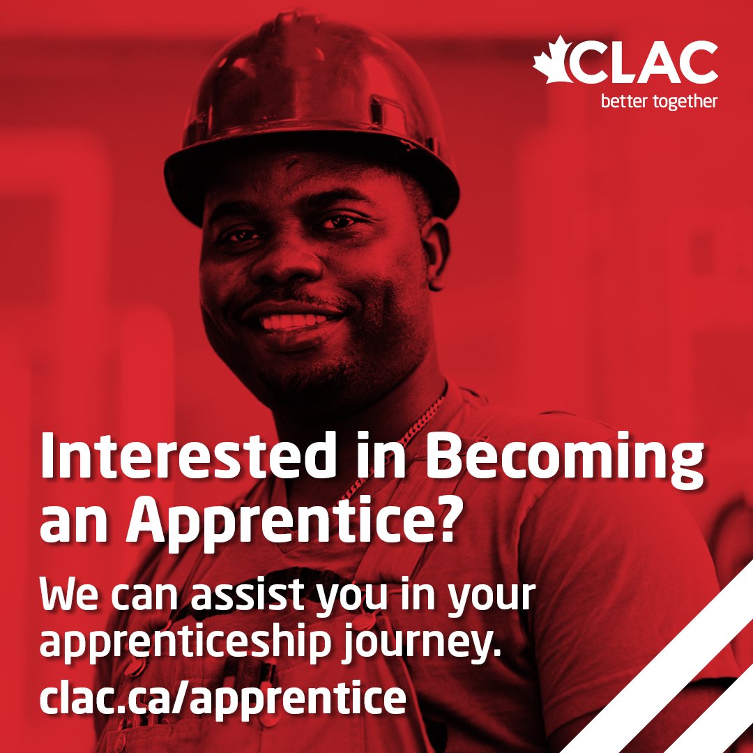 CLAC supports apprentices on their apprenticeship journey! Learn more at clac.ca/apprenticeship

#apprenticeship #apprenticesupport #skilledtrades
