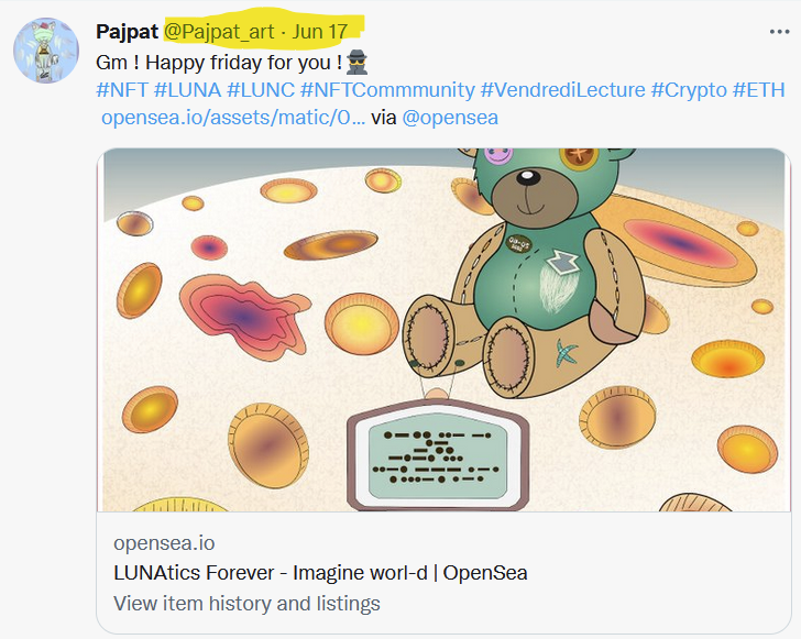 Pajpat_art's tweet photo. #LUNACLASSIC is blowing up...the battle still continues. A strong moment that I imagined 3 months ago with this #NFT. 
Feel free to encourage my work guy
#NFTs #LUNC $lunc #lunatics #Crypto https://t.co/6A06eU5It1
