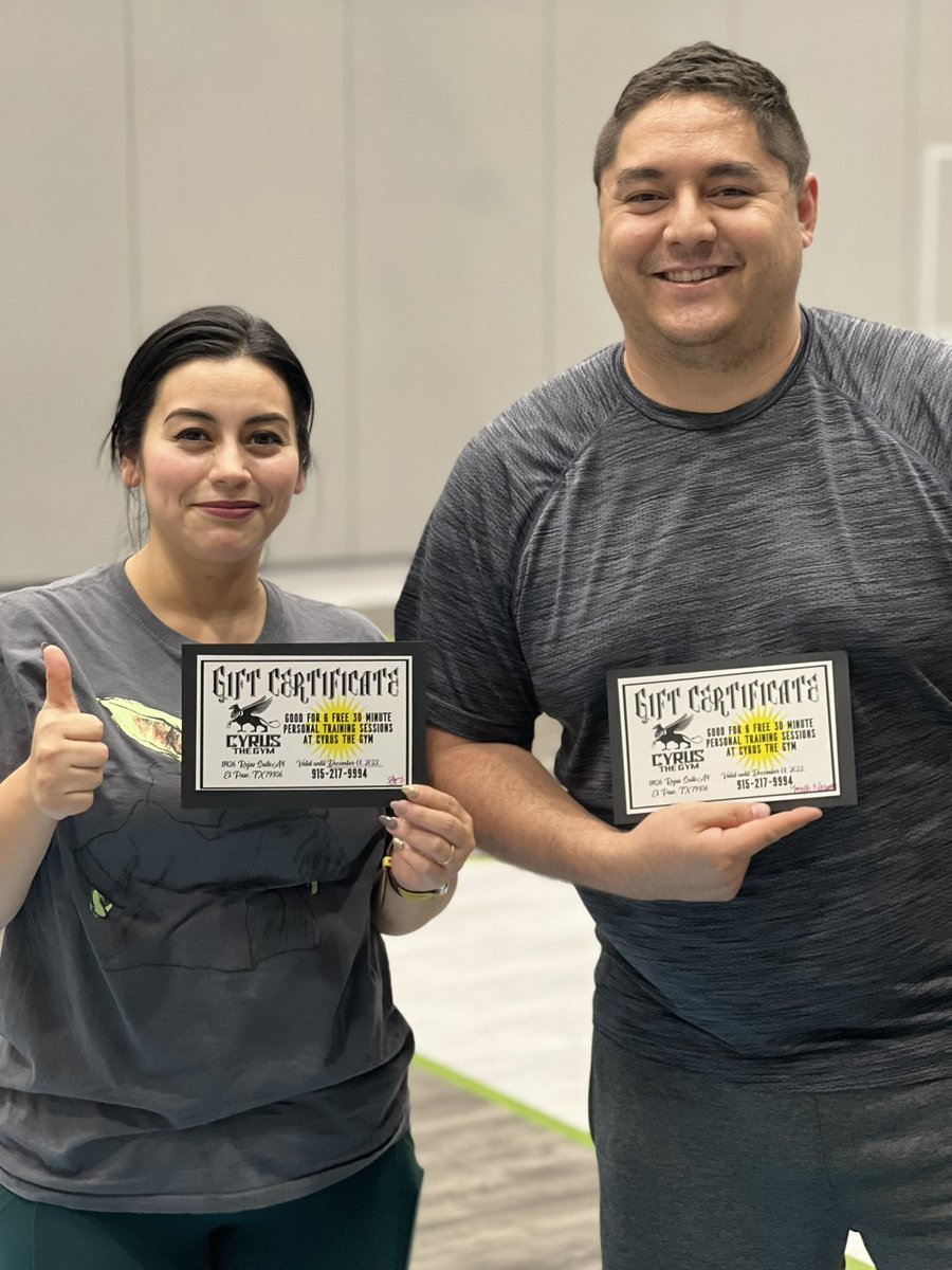DrCoachArmijo's tweet photo. Congratulations 🎉 to our August DiamondFIT winners for the month of august! They each win 6 free personal training sessions with @CyrusTheGym ! Thank you @RosieBeard_CTES  and Mr. Navarette and all the DiamondFIT  members ! @CTrails_ES @Alexsia_Rayleen  Thank you @CyrusTheGym ! https://t.co/yZzKdt4mmk