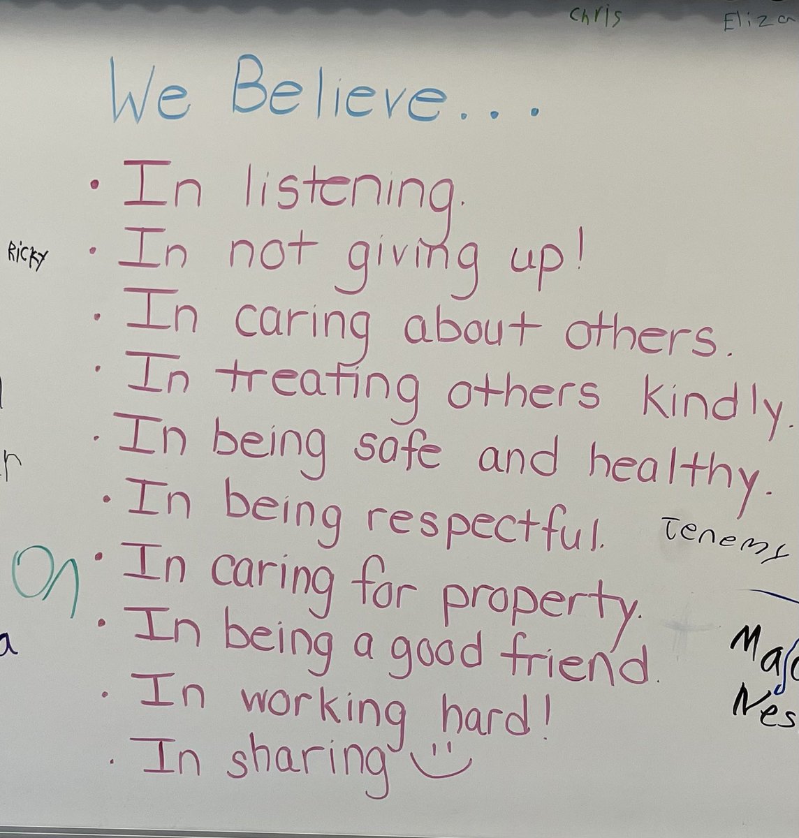 D_Scalea's tweet photo. What do YOU believe? We believe that it is going to be a fantastic year! Our agreement is signed by our entire classroom community and stays in place all year as a reminder about the importance of our daily thoughts and actions. @OwenJRobertsFC #WhatMakesFCSpecial https://t.co/Rjq3pPpxbo