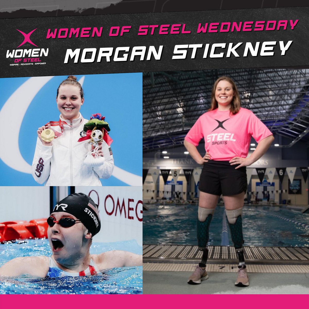 SteelSportsInc's tweet photo. Congrats @morganstickney9! One year ago today you earned your first swimming Paralympic Gold Medal🥇in the most exciting race in any sport. Proud that @steelholding + @SteelSportsInc are on your team! You inspire all athletes.💪

#WomenOfSteel #Commitment #TokyoGold #Kidsfirst https://t.co/btZEfPYbh3