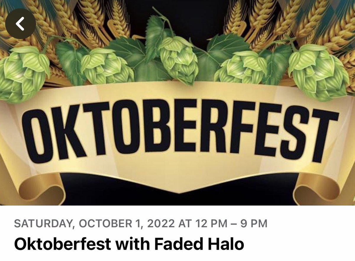 October 1st is Oktoberfest at the 10th! We will have our fan favorite Oktoberfest beer available on tap &amp; in 4packs. There will be food for the occasion. Faded Halo will be in the house 4-7 to bring the celebratory mood! #Oktoberfest #MAbeer <a href="/fadedhalo/">faded halo</a>