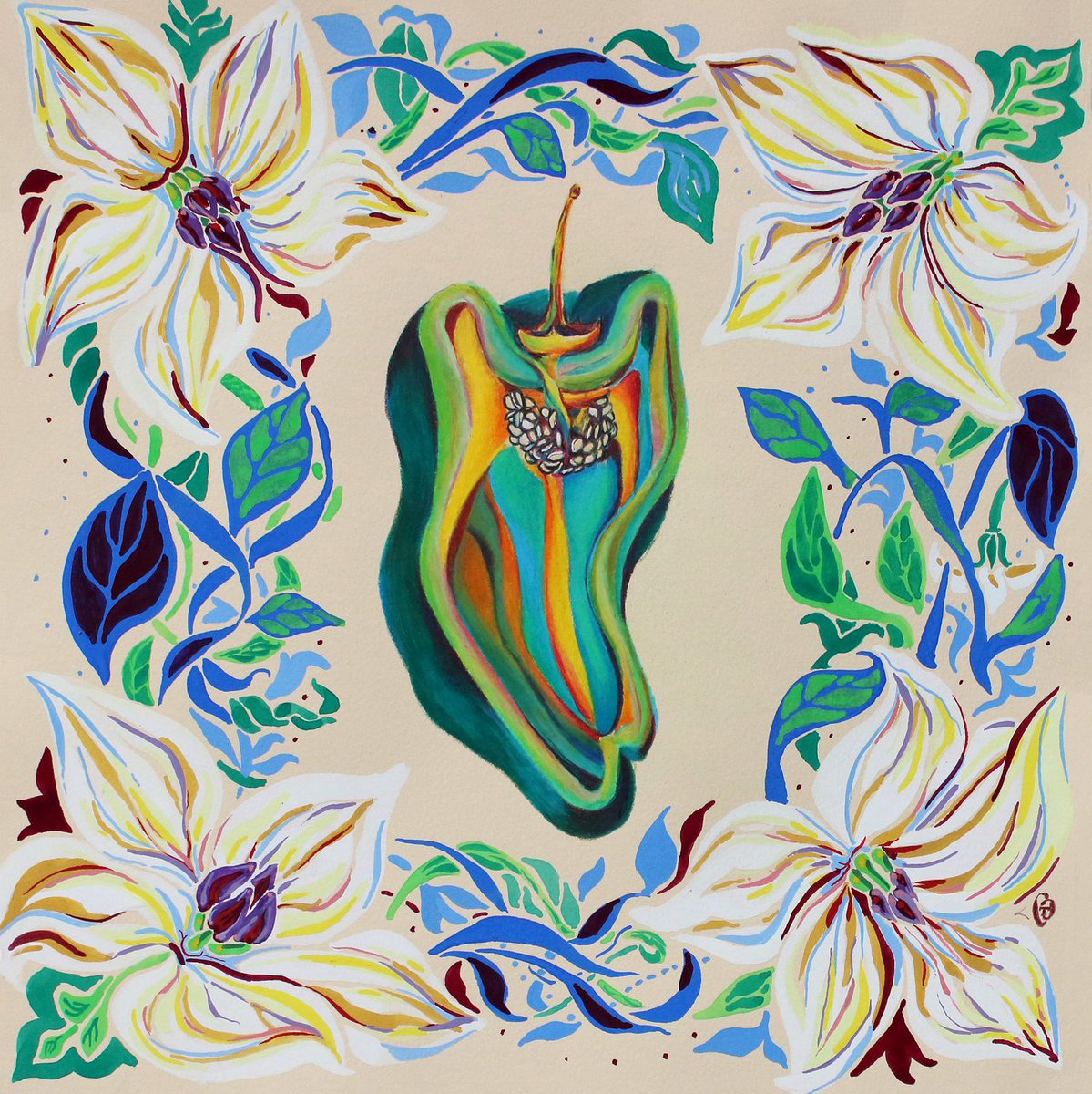 blanchethouse's tweet photo. Today is the last day to purchase art from Blanchet House's On the Ledge art show! All prints are $50 and will be shipped to your home. Proceeds are split 50/50 to benefit Blanchet and the artists. Visit https://t.co/rhgRiIFAHD to see all prints.
Poblano by Claire Christy-Tirado https://t.co/JbUe5lyJOa