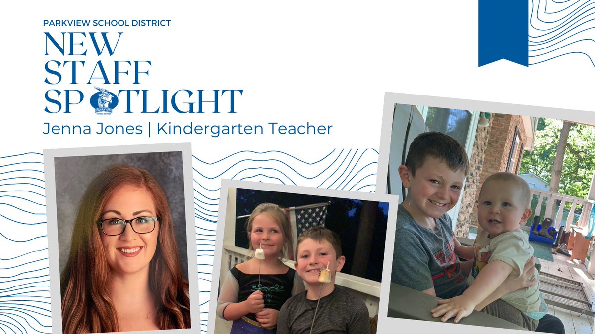 ParkviewSD's tweet photo. Let's all give a warm welcome to one of our new #ParkviewCrew members, Jenna Jones, our new Kindergarten Teacher at PES!  🙌 🎉 💙

Help us welcome Jenna and her family back to Parkview!

Can't wait for a great year together! https://t.co/t4aW6TETdp