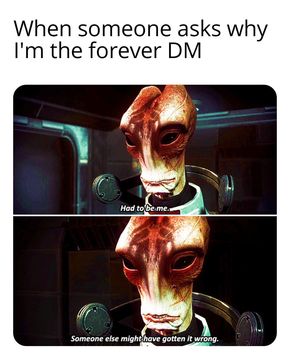 Warlockdnd's tweet photo. Who prefers DMing over being a player? #dnd https://t.co/bEvsMD4pbE