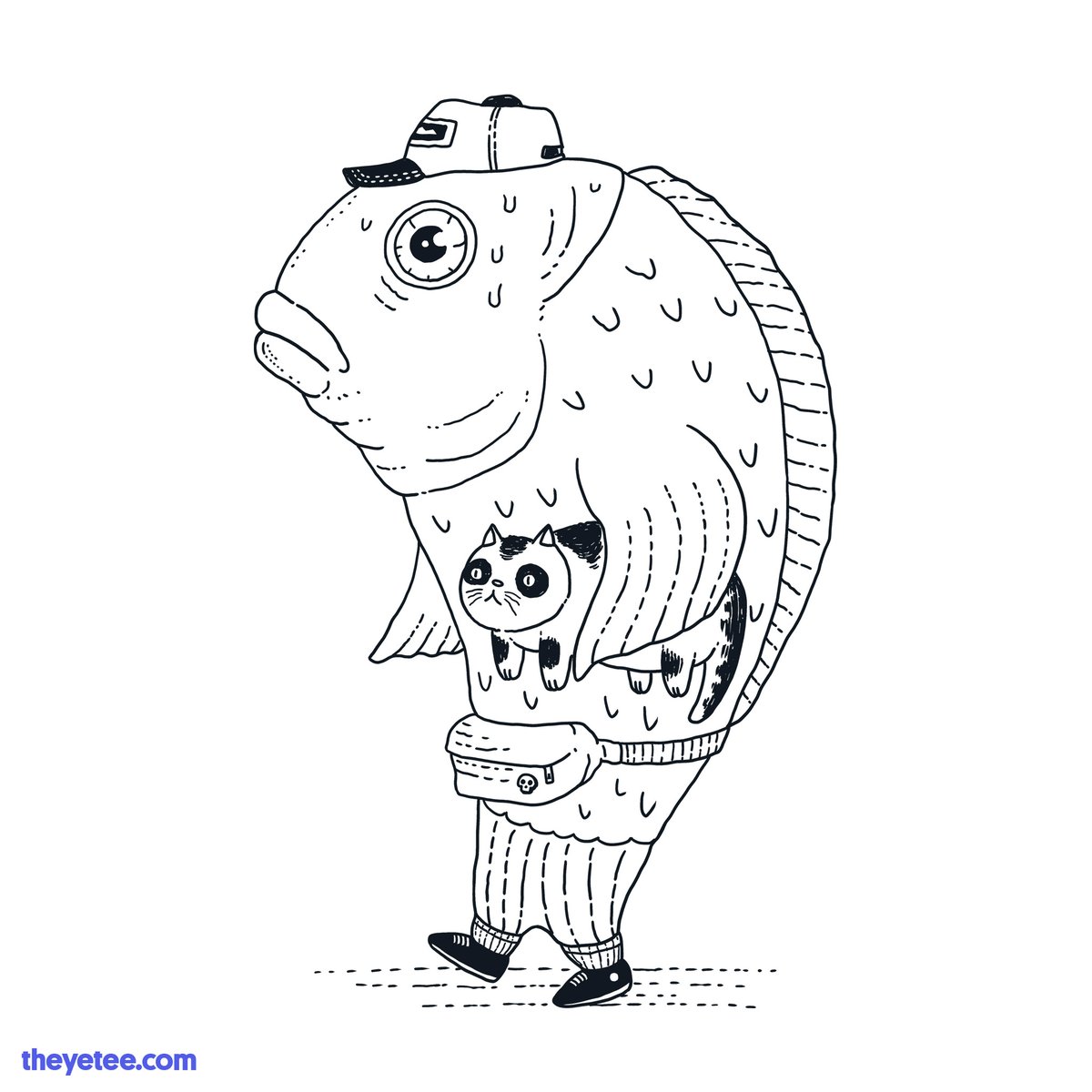 That cat had better have gills or that fish had better have lungs, or else when they home... oh boy! Designed by @pigboomart https://t.co/Bj6qFOGKSl