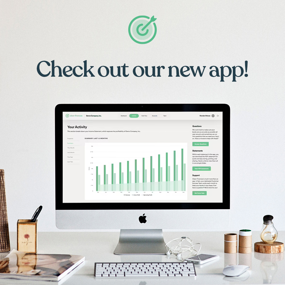 SURPRISE!! OUR NEW CLIENT APP IS LIVE TODAY!!

We have been hard at work preparing to launch our all-new client app! And it’s live - right now!  You can check it out right now, just head to: 

app.cleanfinances.com/demo

#dashboard #bookkeeping #accounting #money #tech #app