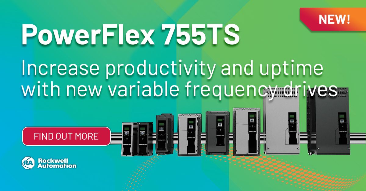 mkburgoon's tweet photo. Increase productivity and uptime with the next generation of PowerFlex 755TS variable-frequency drives. Find out how you can deliver greater production output, uptime &amp; energy savings too.  https://t.co/4OVAeRy4Xl https://t.co/aFnBKNk1HO