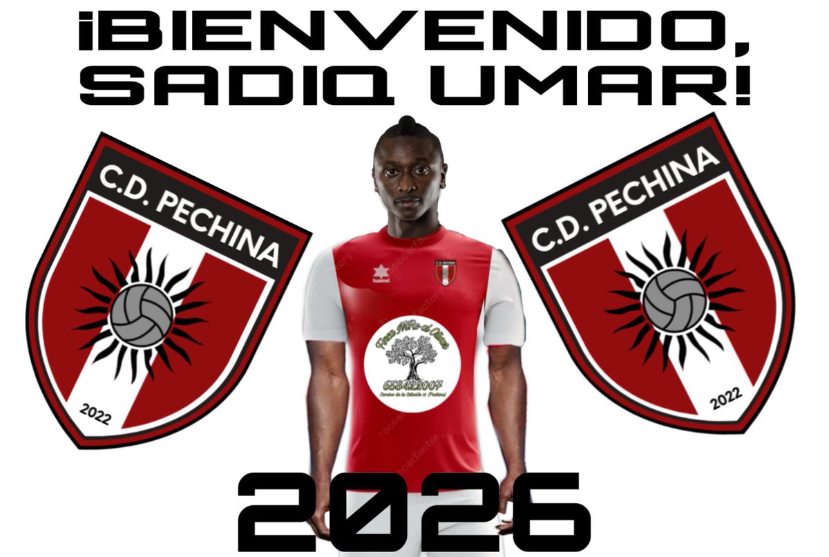 CD_PECHINA's tweet photo. OFICIAL: Sadiq llega traspasado al CD Pechina procedente de la UD Almería.
Se ha hablado mucho del tema… ¡pero ya está con nosotros!
Bienvenido, Sadiq.
#udalmeria #sadiq #umar #cdpechina #fútbol https://t.co/WQsvl1fDhF