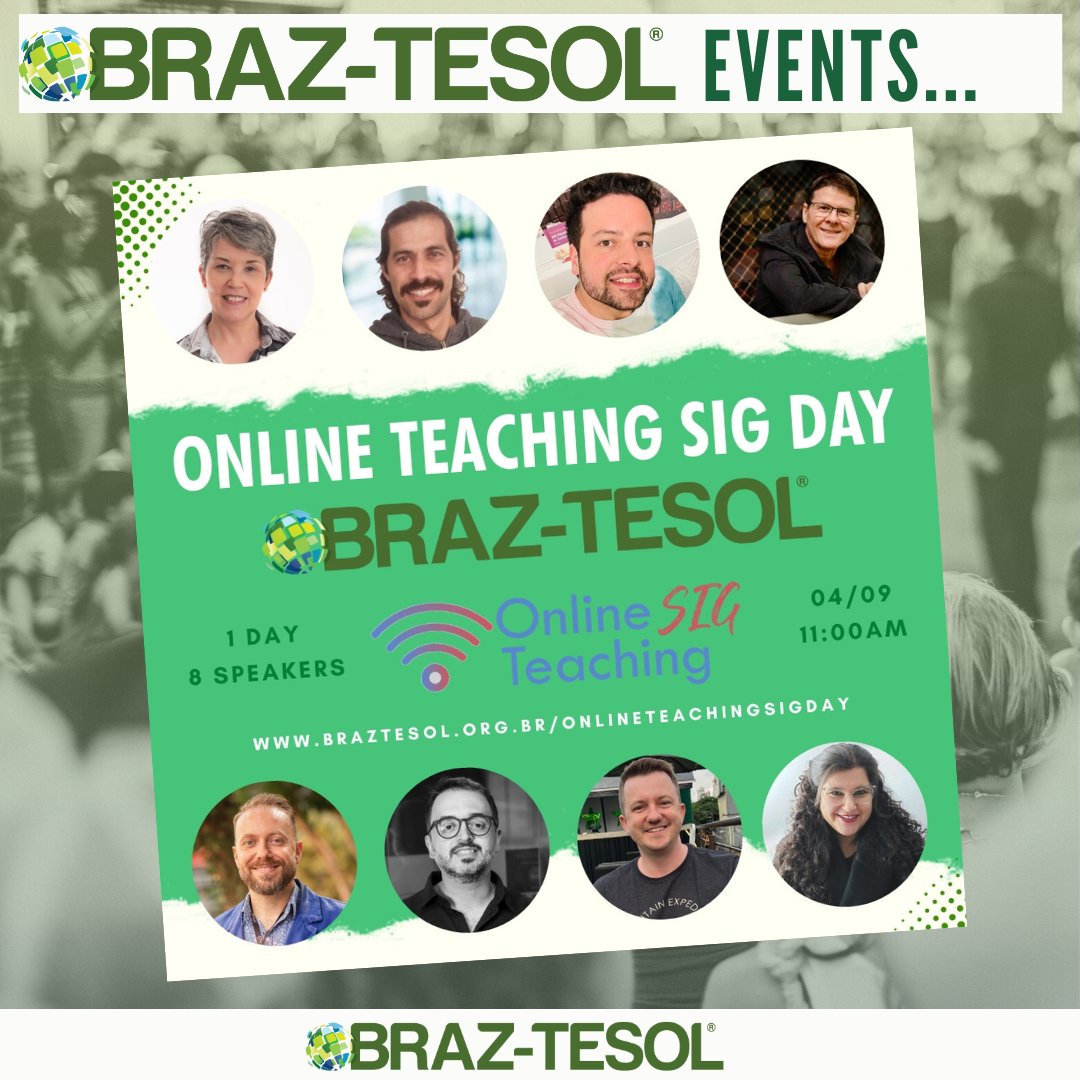 braztesol's tweet photo. Look at all of these great BRAZ-TESOL events coming up in September - all free to our members! (1/2) https://t.co/OJK2CEgue8