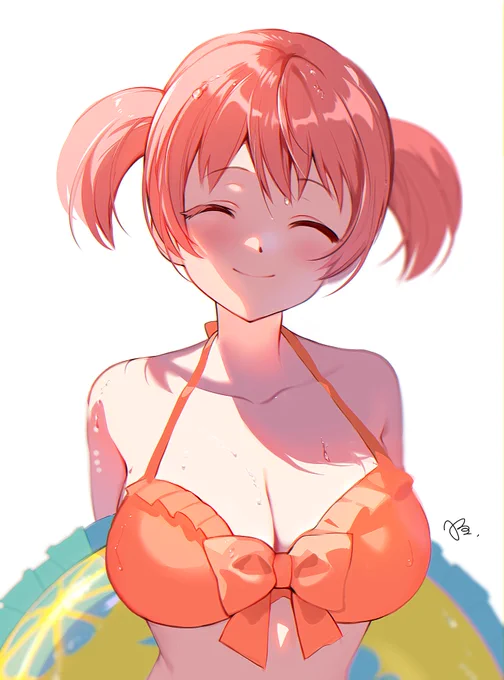 夏のうちに描いておきたかった水着ちーちゃん!#maousama 