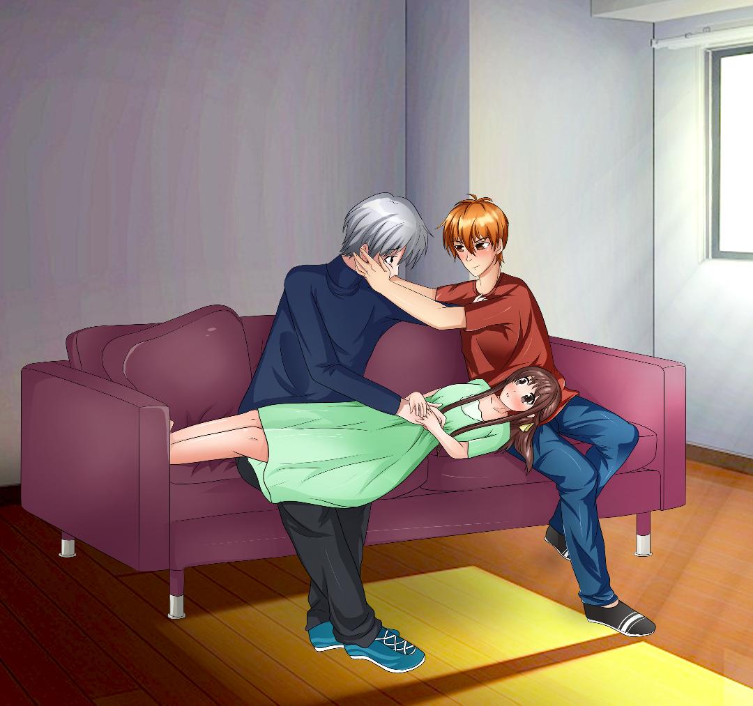 JujYFru1T's tweet photo. A fantastic commission by @helenray0 for a scene from my latest #Yukyoru fic!! Great working with her, she understood my verbal flailing easily :D https://t.co/KRND9HIJDg