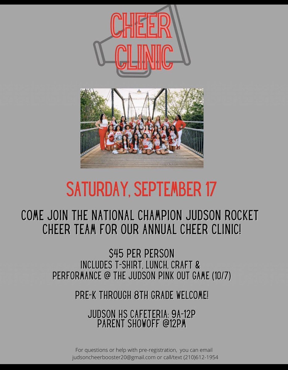 📣🗣Cheer Clinic Time at JHS! 📣🗣