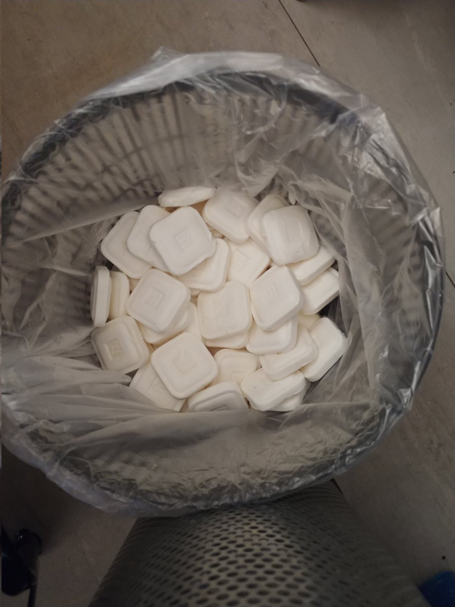 Back of house visit in a hotel today... That's the leftover soaps from hotel rooms being collected for #reuse/#recycling. Crazy to think that most bars appear barely used. Maybe next time, if you use the hotel soap, just take it he with you? 🤔 Better even #bringyourown.