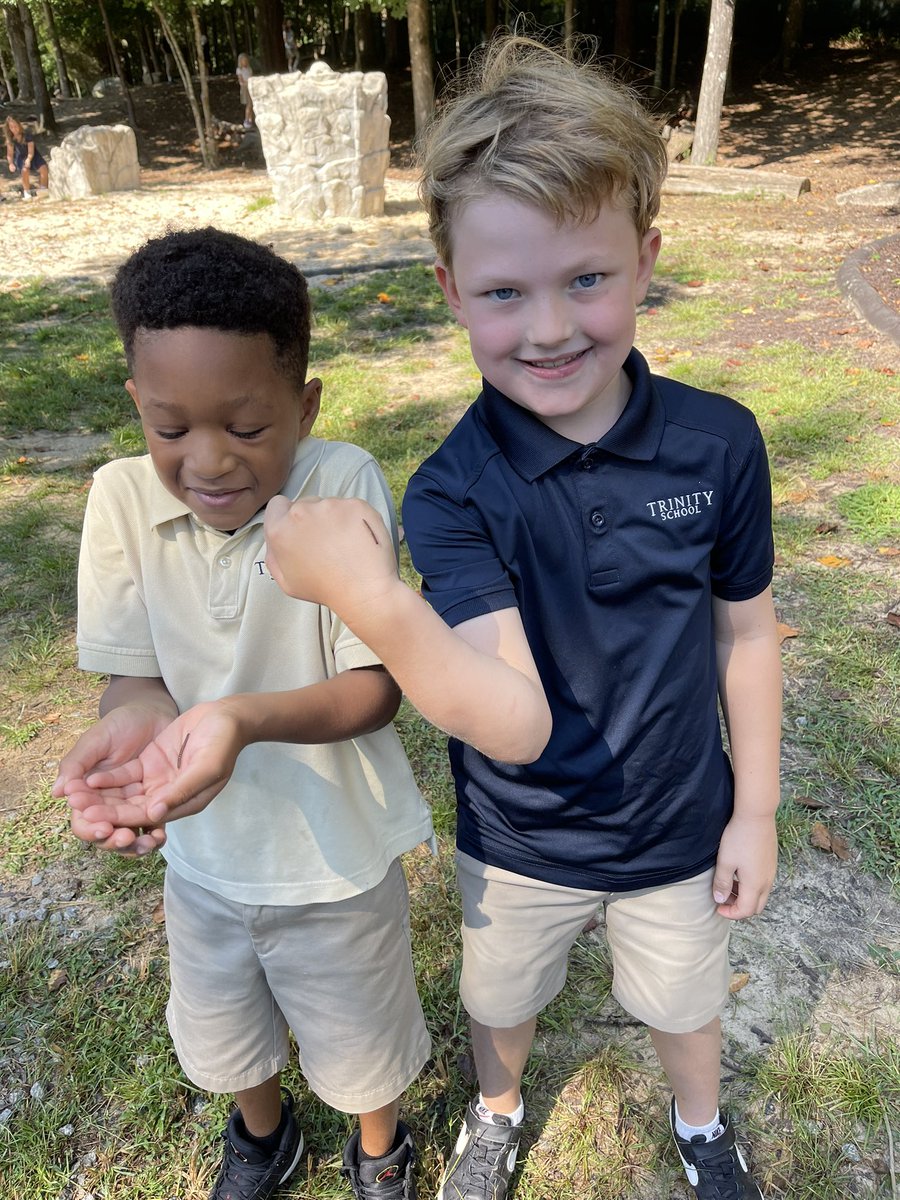 Finding bugs with friends is the best! #trinitylearns #cherishchildhood