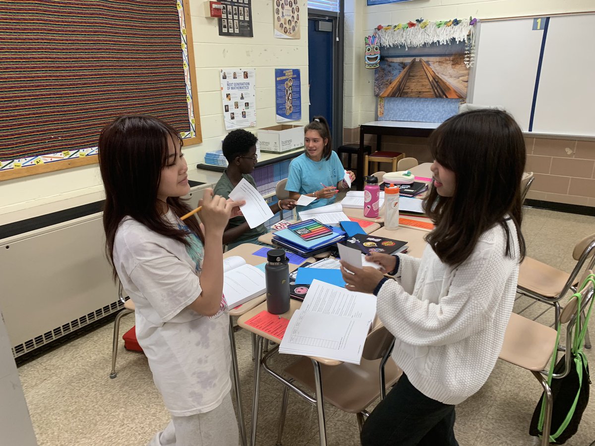 j_eisenberg87's tweet photo. #algebra students @CatonsvilleMS take a deep dive into @IllustrateMath unit 1.  They were able to use graphic organizers to collect and classify real world data!  @BCPSMATH #realworlddata #backtobcps #collegebound https://t.co/ntXVV1gOOQ