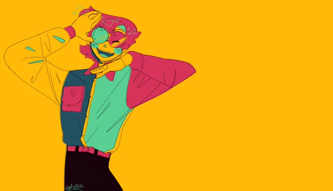 Even tho these are pretty bad i still like the colors and outfits, so i will be slowly but surely redrawing the ones i like the most from my little Ranboo in different outfits series i did a while back [: 
