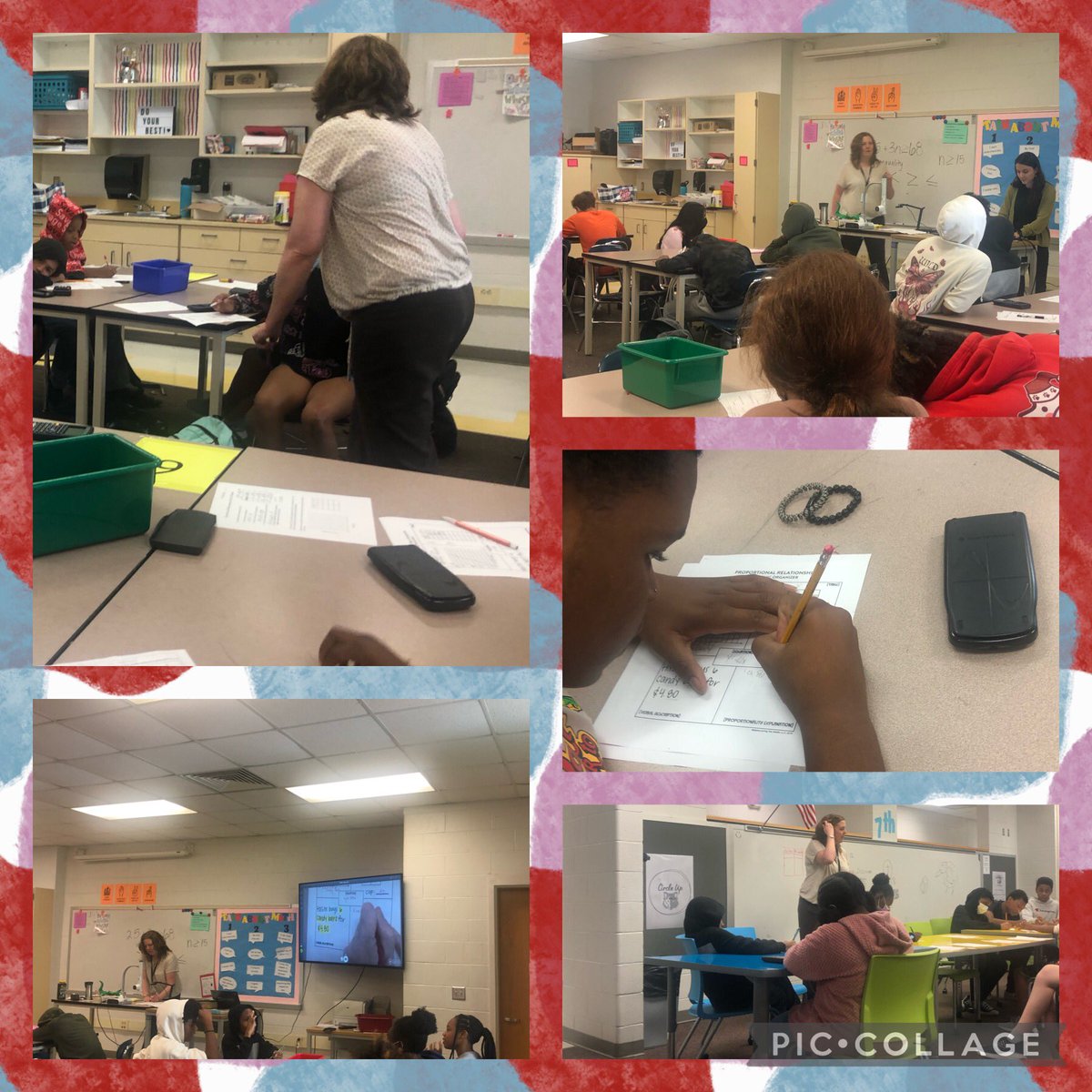 ErinJLawrence's tweet photo. 7th Grade Ss @CCMMSRedwolves using a CoP graphic organizer to capture their understanding of proportional relationship in Math7.
#ConstantofProportionality https://t.co/Rd0OEhyz6S