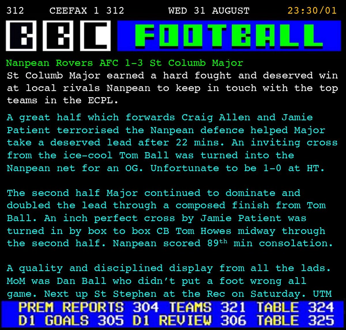 Excellent result this evening. A much deserved 3-1 win over local rivals <a href="/NanpeanAFC/">Nanpean AFC</a> after a hard working and disciplined display from front to back. 
@cornishsoccer 
<a href="/devoncornwallfc/">S&W Devon & E Cornwall Football</a> @kjmsport57 @cornishfootball <a href="/swsportsnews/">South West Sports News</a> @soccerpodcast 
#cornwallfootball
#upthemajor