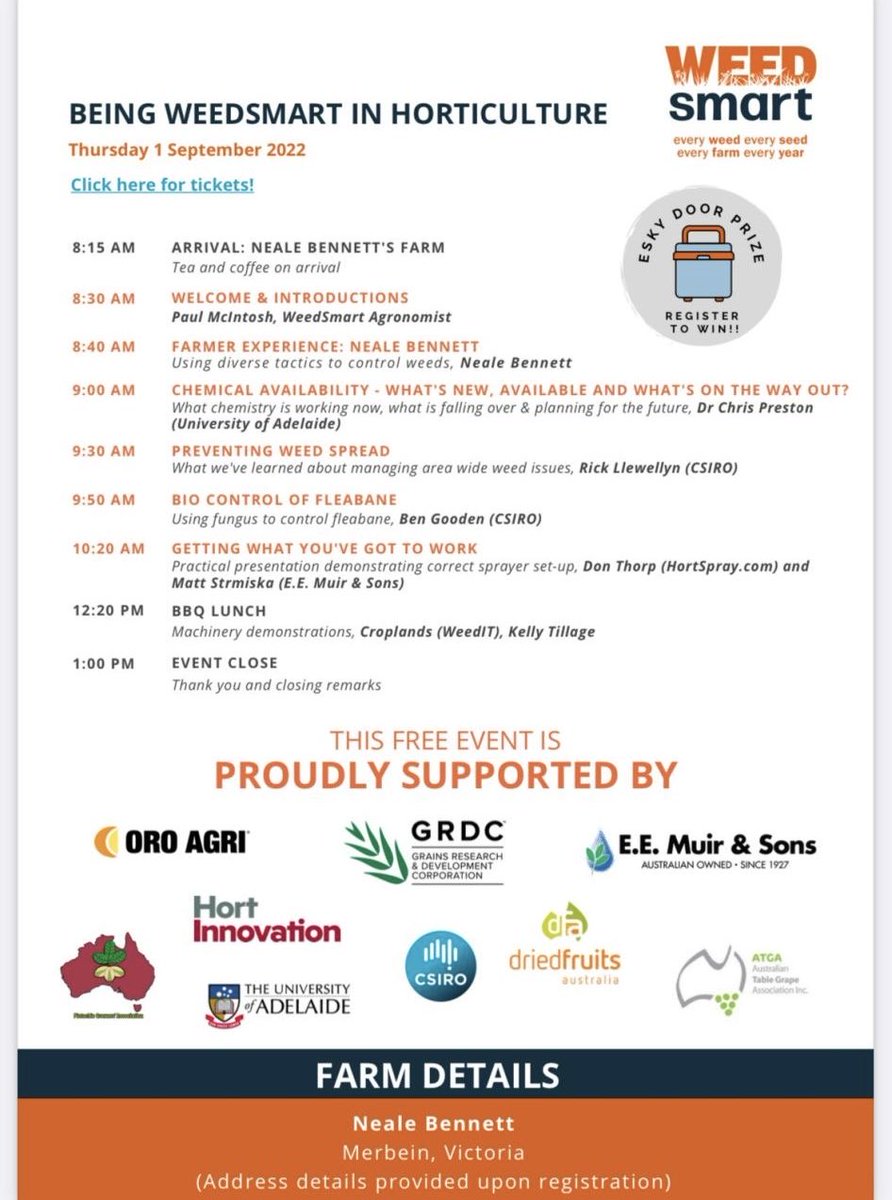 #weedsmartau first event delivering to the Sunraysia district in Western Victoria.