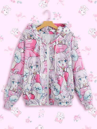 I just received a gift from Roxxin via Throne Gifts: Anime Cartoon Figure Print Zip Up Pocket Hoodie