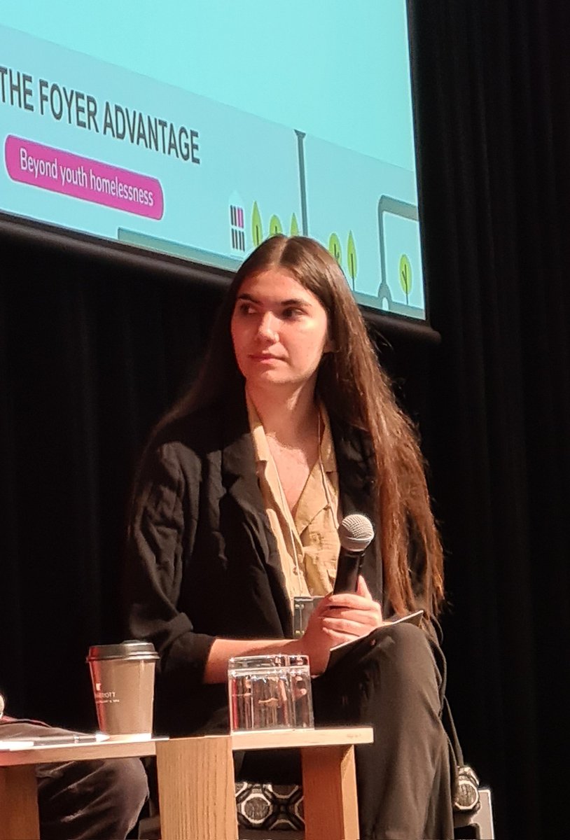JanOwenAM's tweet photo. Day 2 @FoyerFoundation #FoyerAdvantage #Conference kicking off with our Youth Ambassadors program with #Tyrah asking for more #YouthFoyers for #FirstNations young people #realtalk w @chloeshorten https://t.co/r0EcDaMSEk