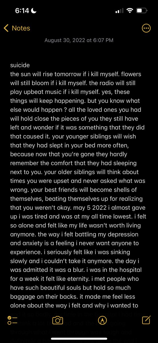 catrodriguez34's tweet photo. please reach out for help ik it’s hard i’ve been there before. i’m glad i got a second chance at life. #SuicidePrevention https://t.co/af2ezoFc14