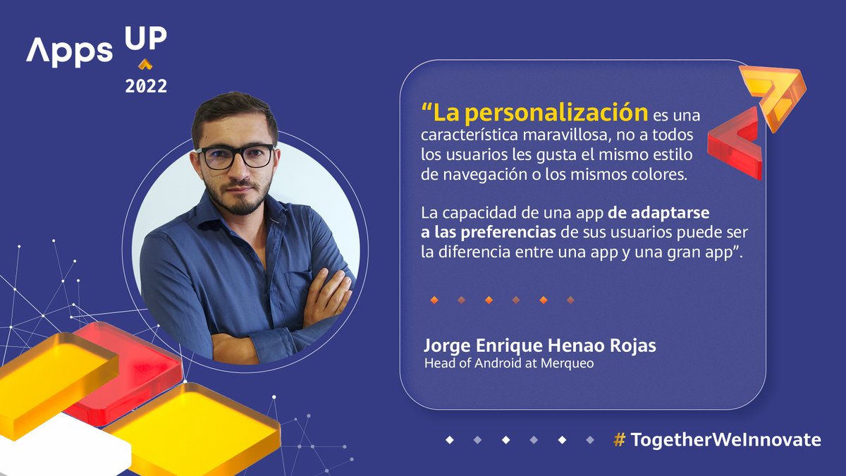 HuaweiDevLATAM's tweet photo. ¿Ya estás participando en #AppsUP?
Aún estás a tiempo de registrarte https://t.co/a1rTZxuihD
Te compartimos esta recomendación de @JORGEHENAO09, jurado de #AppsUP2022
#TogetherWeInnovate https://t.co/ffXC7e4EvJ