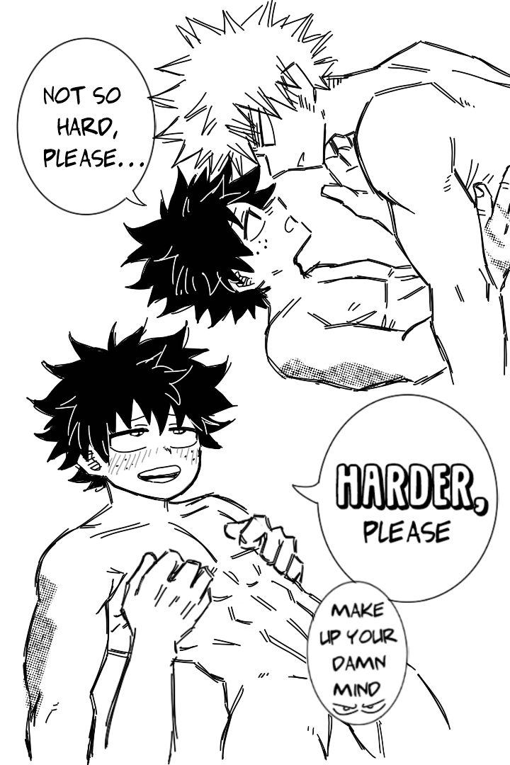 bakuverde's tweet photo. k heres the nsfw ideas i had for the 'please' prompt, i guess i see kacchan as a guy who caters to his bf's every whim, and deku as a guy who is kind of all over the place but at least he has some manners lol https://t.co/XnNVM64Frw