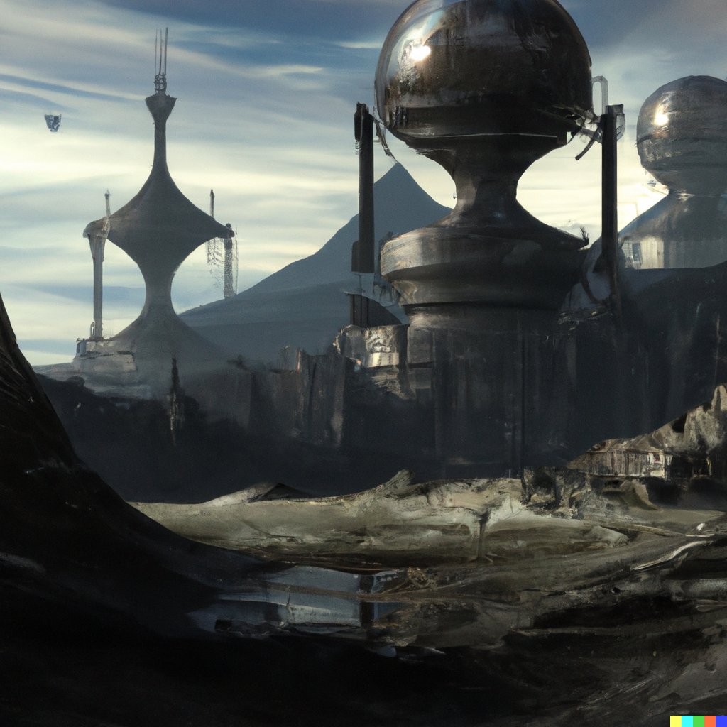 dalletron's tweet photo. alien civilization, digital art https://t.co/pIvATiMoxv