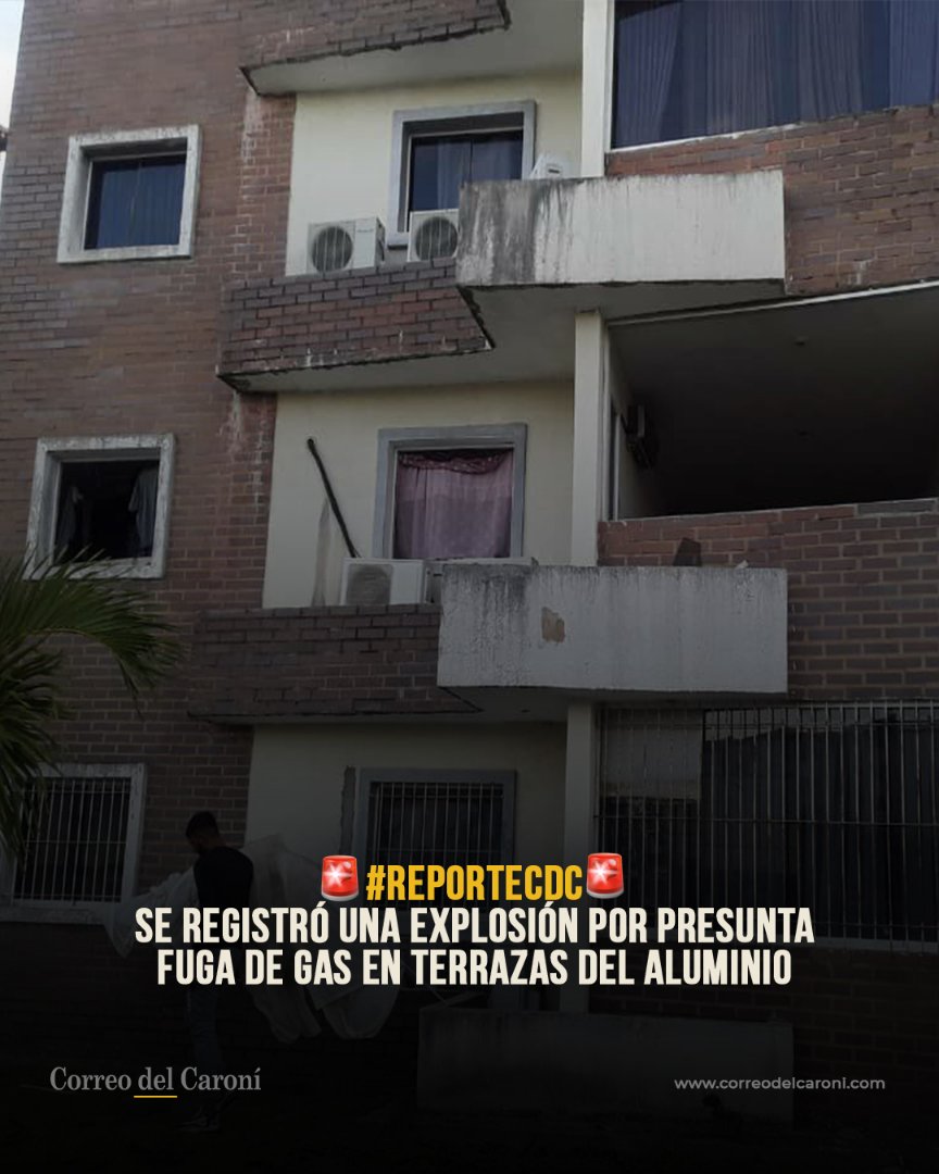 CorreodelCaroni's tweet photo. #ReporteCDC #31Ago | Aproximadamente a las 5:00 pm se reportó una explosión por presunta fuga de gas en una torre de Terrazas del Aluminio, en el sector Río Negro, en #PuertoOrdaz. https://t.co/KCcDbKnP8r