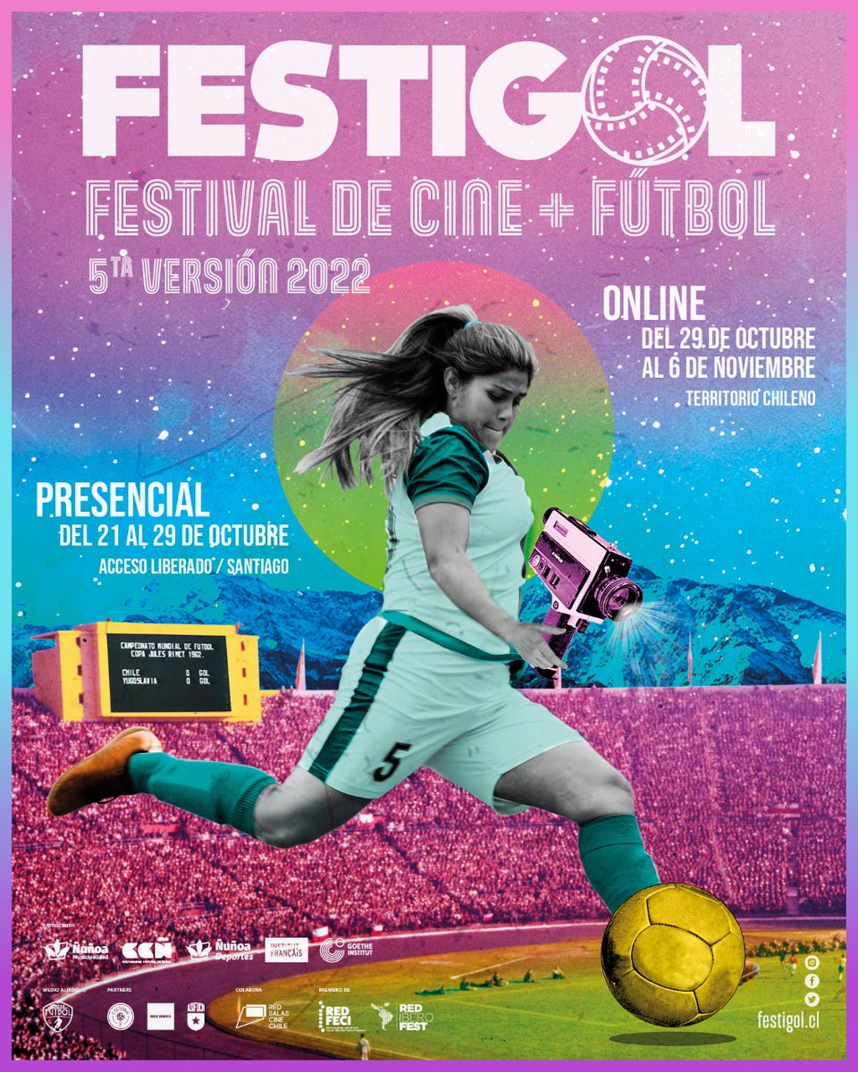 Este año Festigol, Festival de Cine + Fútbol, en su 5ta edición, sale a la cancha jugando de local en la histórica comuna de Ñuñoa @ccnunoa <a href="/muninunoa/">Municipalidad de Ñuñoa</a>, con exhibiciones presenciales en la recién inaugurada Sala de Cine 📽 y en formato online para el Territorio Chileno.