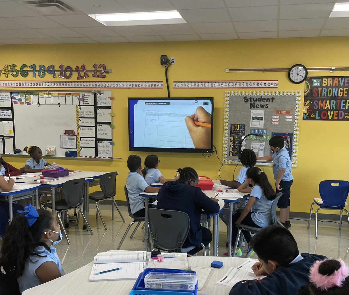 Way to go 4th grade! We are learning three different representations of a number (standard form, word form, and expanded form). #EurekaMath 🧮
