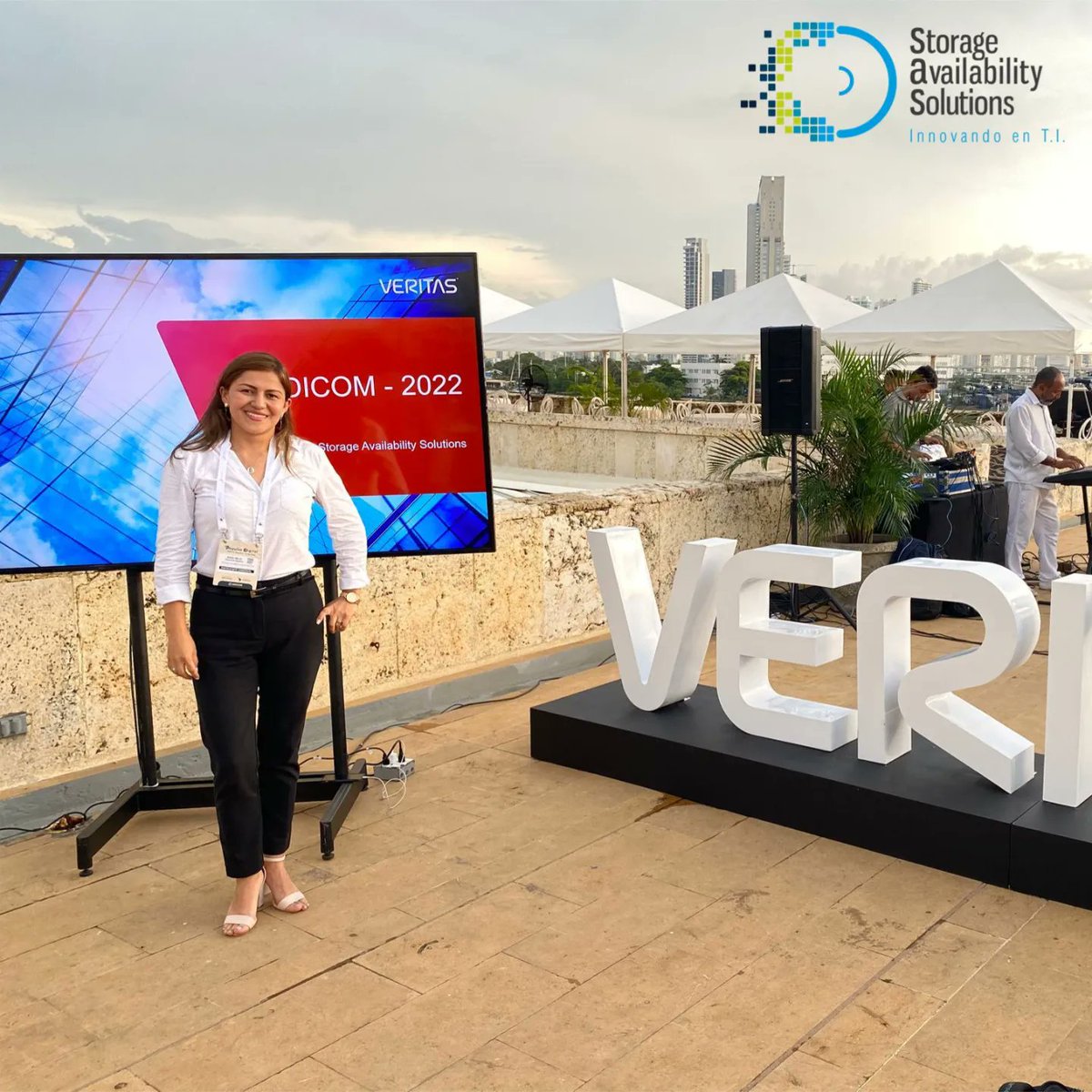 sasnwco's tweet photo. VERITAS &amp; SAS SUNSET🌅

SAS presente en Andicom 2022, un espacio que apuesta por la transformación y evolución en materia de TI para el país 🇨🇴🌐
#SASNW #VERITASASUNSET #ANDICOM2022 

@VeritasTechLLC https://t.co/aKdlUskH1t